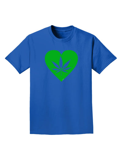 Marijuana Leaf Heart Green Adult Dark T-Shirt-Mens T-Shirt-TooLoud-Royal-Blue-Small-Davson Sales