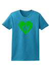 Marijuana Leaf Heart Green Womens Dark T-Shirt-Womens T-Shirt-TooLoud-Turquoise-X-Small-Davson Sales