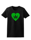 Marijuana Leaf Heart Green Womens Dark T-Shirt-Womens T-Shirt-TooLoud-Black-X-Small-Davson Sales