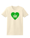 Marijuana Leaf Heart Green Womens T-Shirt-Womens T-Shirt-TooLoud-Natural-X-Small-Davson Sales