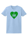 Marijuana Leaf Heart Green Womens T-Shirt-Womens T-Shirt-TooLoud-Light-Blue-X-Small-Davson Sales