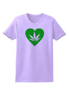 Marijuana Leaf Heart Green Womens T-Shirt-Womens T-Shirt-TooLoud-Lavender-X-Small-Davson Sales