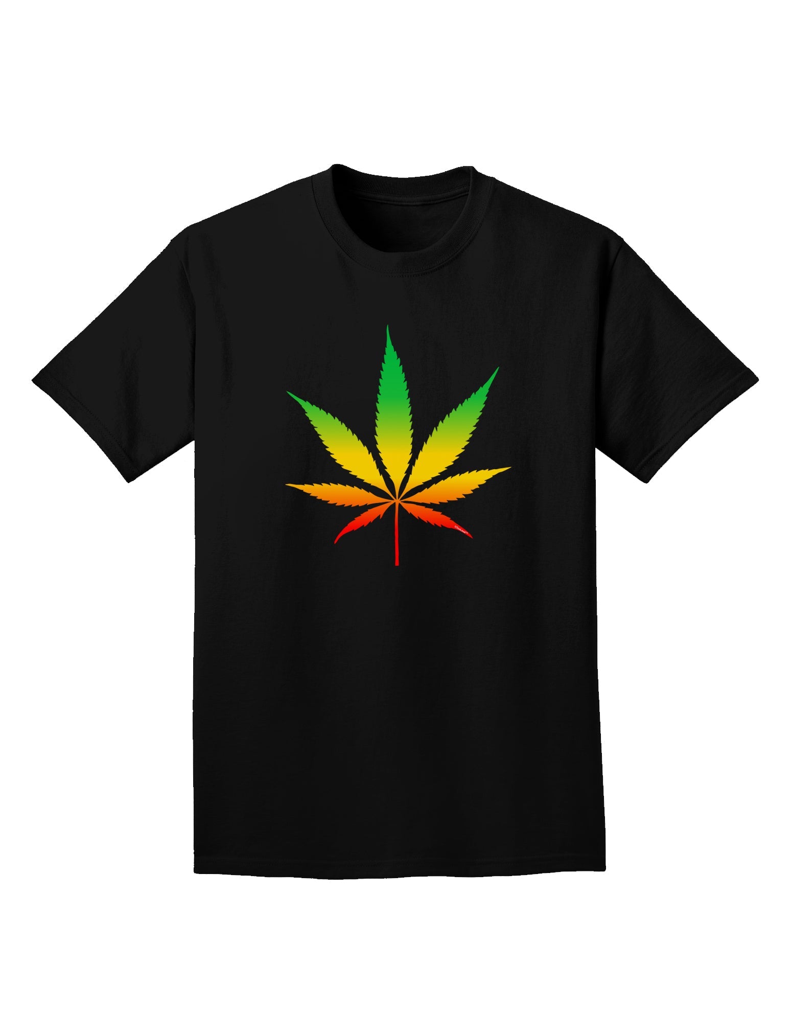 Marijuana Leaf Rastafarian Colors Adult Dark T-Shirt-Mens T-Shirt-TooLoud-Black-Small-Davson Sales