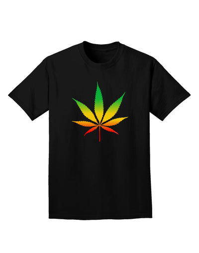 Marijuana Leaf Rastafarian Colors Adult Dark T-Shirt-Mens T-Shirt-TooLoud-Black-Small-Davson Sales