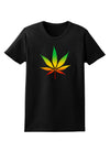Marijuana Leaf Rastafarian Colors Womens Dark T-Shirt-Womens T-Shirt-TooLoud-Black-X-Small-Davson Sales