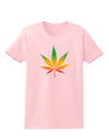 Marijuana Leaf Rastafarian Colors Womens T-Shirt-Womens T-Shirt-TooLoud-PalePink-X-Small-Davson Sales