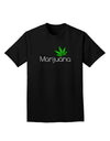 Marijuana Text and Leaf Adult Dark T-Shirt-Mens T-Shirt-TooLoud-Black-Small-Davson Sales