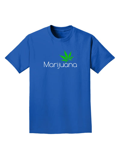 Marijuana Text and Leaf Adult Dark T-Shirt-Mens T-Shirt-TooLoud-Royal-Blue-Small-Davson Sales