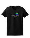 Marijuana Text and Leaf - Rainbow Womens Dark T-Shirt-Womens T-Shirt-TooLoud-Black-X-Small-Davson Sales