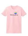 Marijuana Text and Leaf - Rainbow Womens T-Shirt-Womens T-Shirt-TooLoud-PalePink-X-Small-Davson Sales