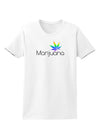 Marijuana Text and Leaf - Rainbow Womens T-Shirt-Womens T-Shirt-TooLoud-White-X-Small-Davson Sales