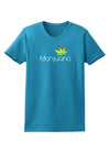 Marijuana Text and Leaf - Rastafarian Womens Dark T-Shirt-Womens T-Shirt-TooLoud-Turquoise-X-Small-Davson Sales