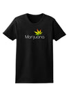 Marijuana Text and Leaf - Rastafarian Womens Dark T-Shirt-Womens T-Shirt-TooLoud-Black-X-Small-Davson Sales