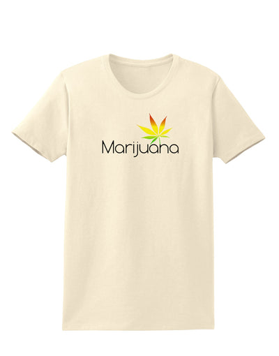 Marijuana Text and Leaf - Rastafarian Womens T-Shirt-Womens T-Shirt-TooLoud-Natural-X-Small-Davson Sales