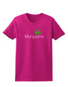 Marijuana Text and Leaf Womens Dark T-Shirt-Womens T-Shirt-TooLoud-Hot-Pink-Small-Davson Sales