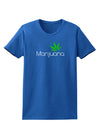 Marijuana Text and Leaf Womens Dark T-Shirt-Womens T-Shirt-TooLoud-Royal-Blue-X-Small-Davson Sales