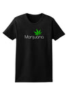 Marijuana Text and Leaf Womens Dark T-Shirt-Womens T-Shirt-TooLoud-Black-X-Small-Davson Sales