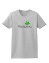 Marijuana Text and Leaf Womens T-Shirt-Womens T-Shirt-TooLoud-AshGray-X-Small-Davson Sales