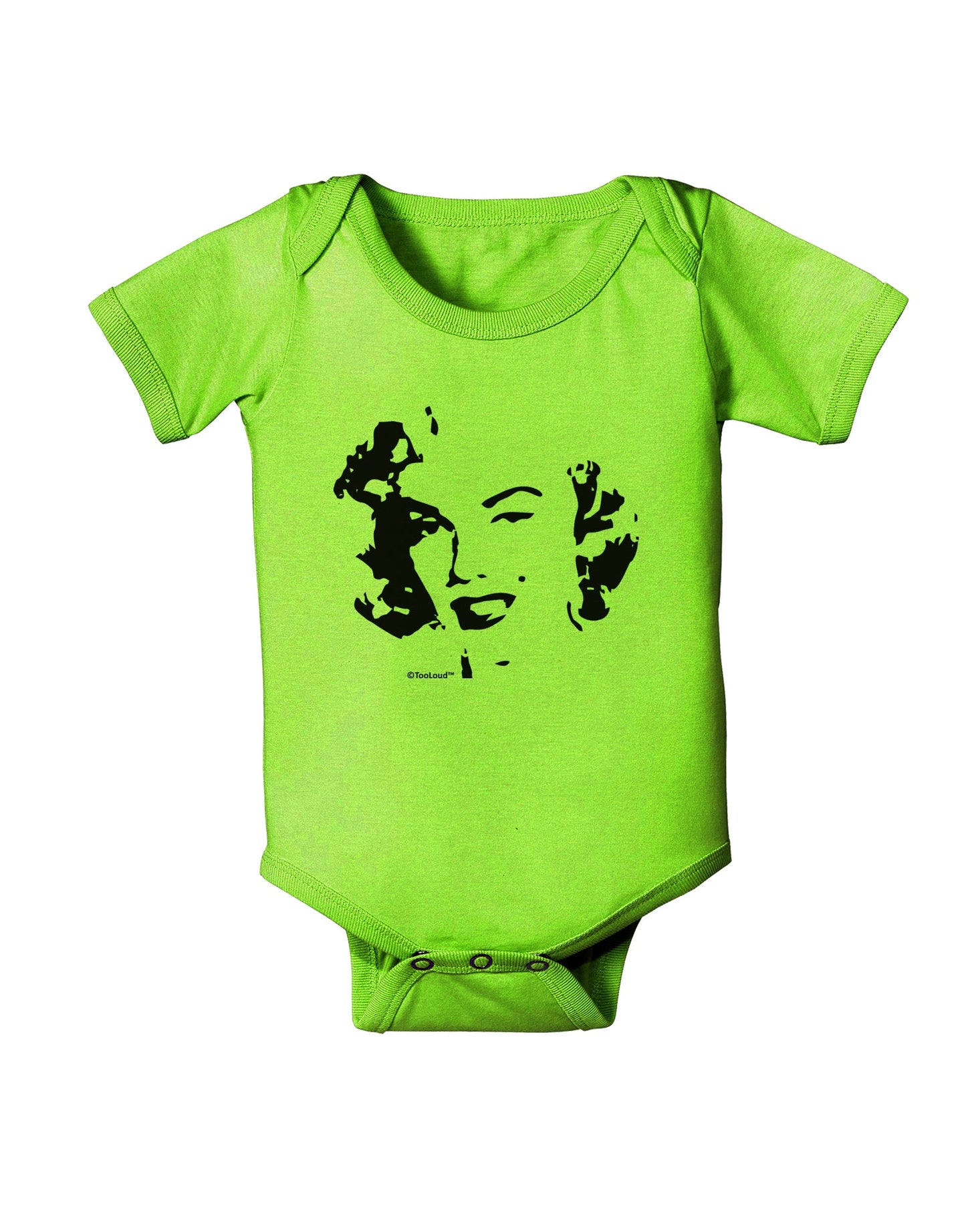 Marilyn Monroe Cutout Design Baby Romper Bodysuit by TooLoud-Baby Romper-TooLoud-Lime-Green-06-Months-Davson Sales