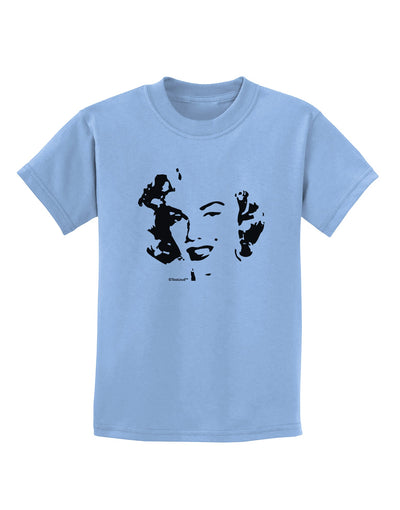 Marilyn Monroe Cutout Design Childrens T-Shirt by TooLoud-Childrens T-Shirt-TooLoud-Light-Blue-X-Small-Davson Sales