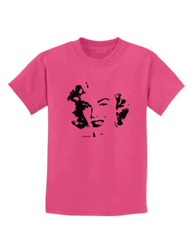 Marilyn Monroe Cutout Design Childrens T-Shirt by TooLoud-Childrens T-Shirt-TooLoud-Sangria-X-Small-Davson Sales