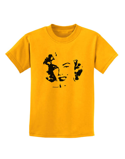 Marilyn Monroe Cutout Design Childrens T-Shirt by TooLoud-Childrens T-Shirt-TooLoud-Gold-X-Small-Davson Sales