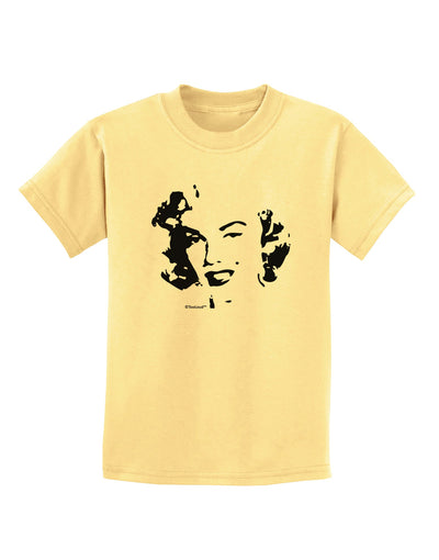 Marilyn Monroe Cutout Design Childrens T-Shirt by TooLoud-Childrens T-Shirt-TooLoud-Daffodil-Yellow-X-Small-Davson Sales