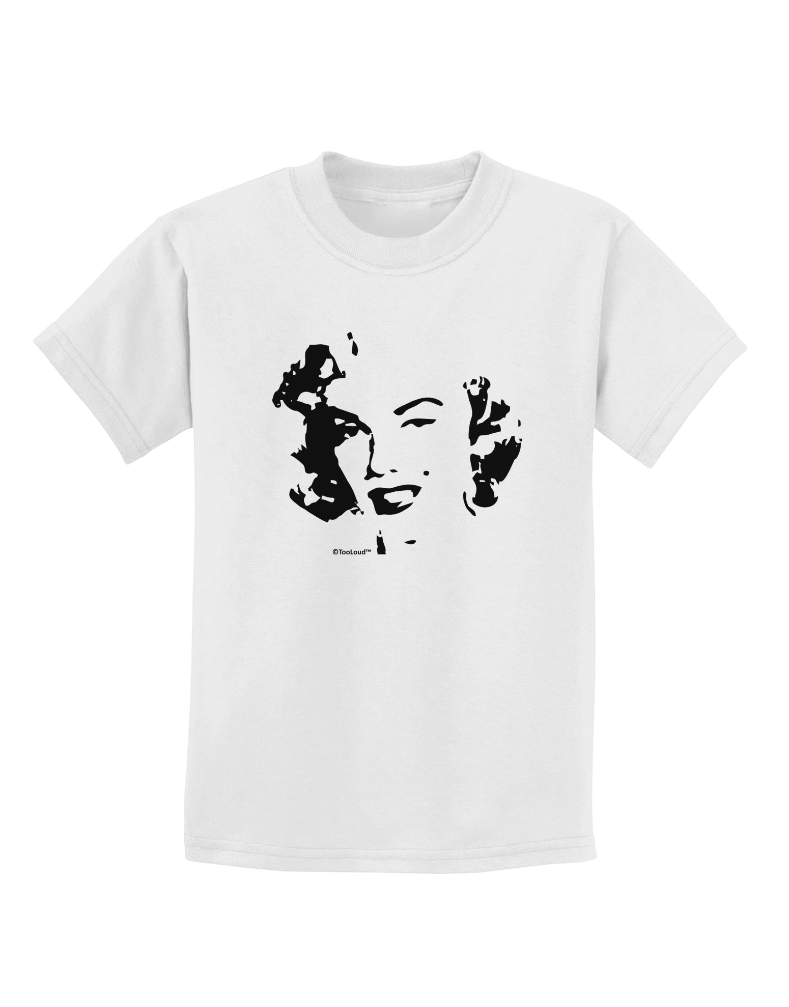 Marilyn Monroe Cutout Design Childrens T-Shirt by TooLoud-Childrens T-Shirt-TooLoud-White-X-Small-Davson Sales