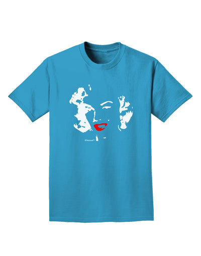 Marilyn Monroe Cutout Design Red Lips Adult Dark T-Shirt by TooLoud-Mens T-Shirt-TooLoud-Turquoise-Small-Davson Sales