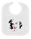 Marilyn Monroe Cutout Design Red Lips Baby Bib by TooLoud