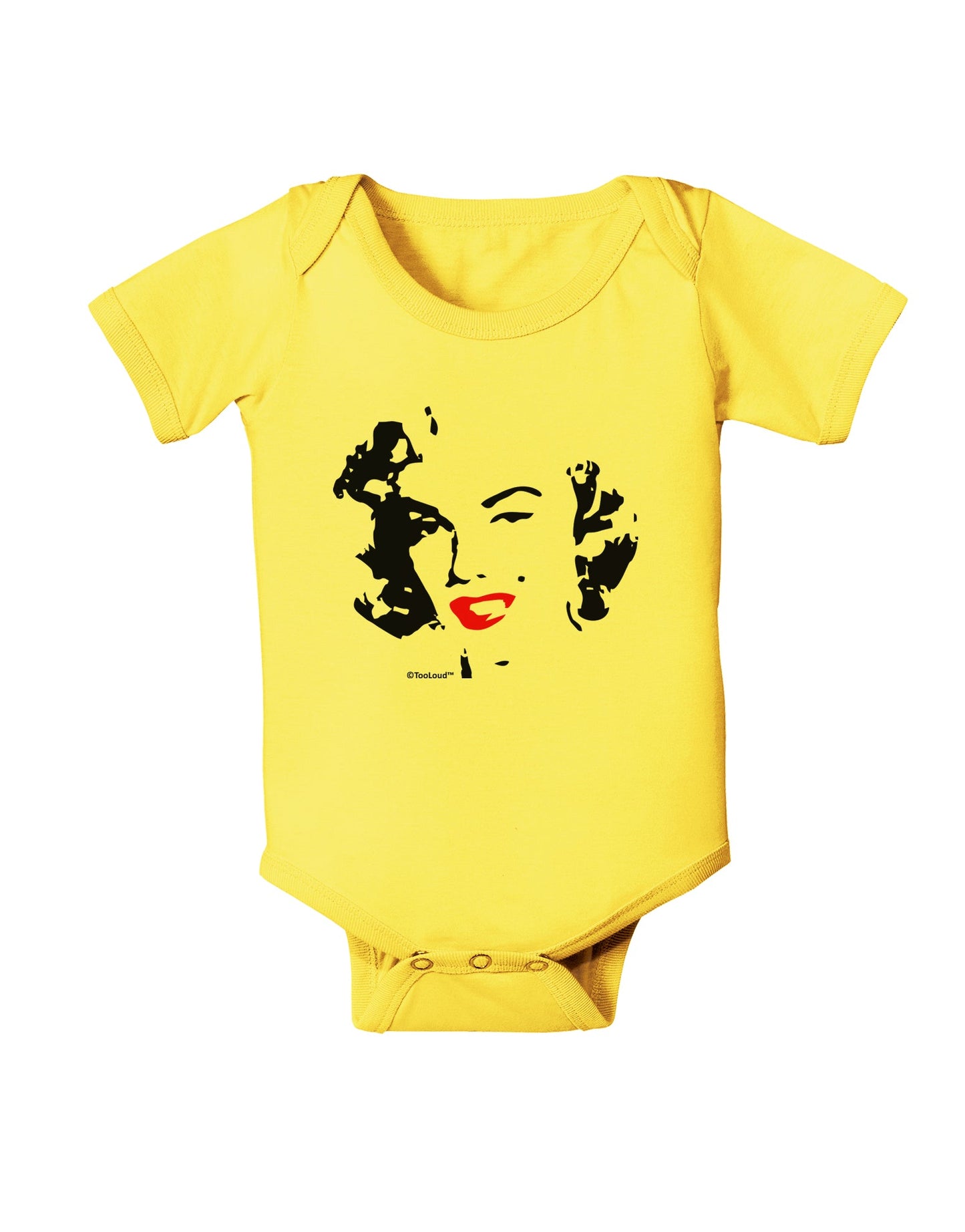 Marilyn Monroe Cutout Design Red Lips Baby Romper Bodysuit by TooLoud-Baby Romper-TooLoud-Yellow-06-Months-Davson Sales