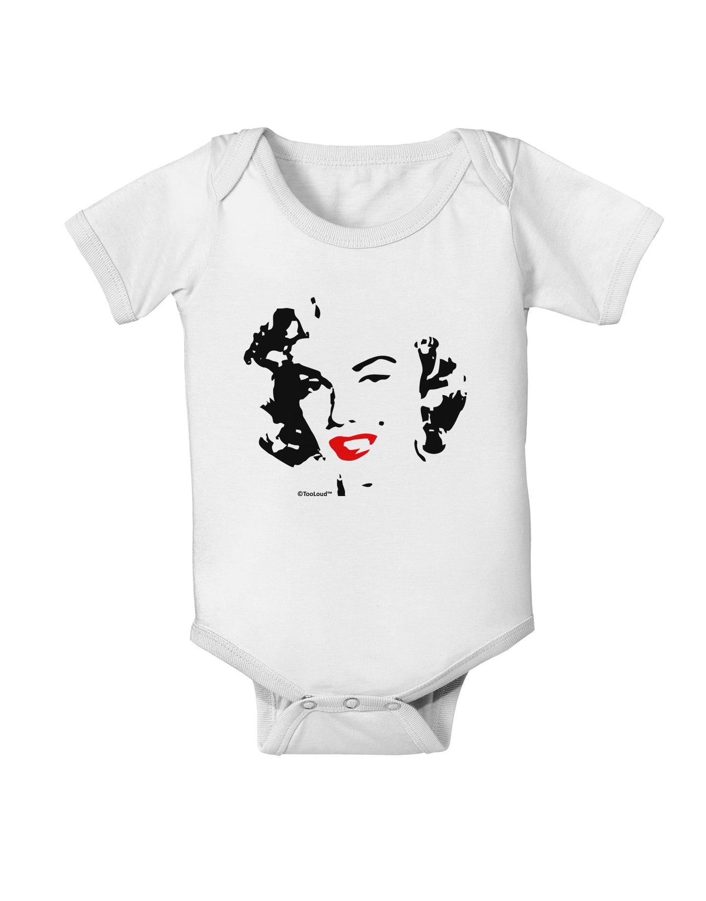 Marilyn Monroe Cutout Design Red Lips Baby Romper Bodysuit by TooLoud-Baby Romper-TooLoud-White-06-Months-Davson Sales