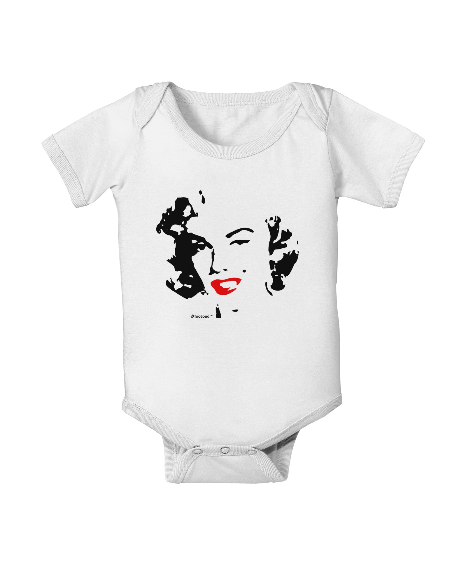Marilyn Monroe Cutout Design Red Lips Baby Romper Bodysuit by TooLoud-Baby Romper-TooLoud-White-06-Months-Davson Sales