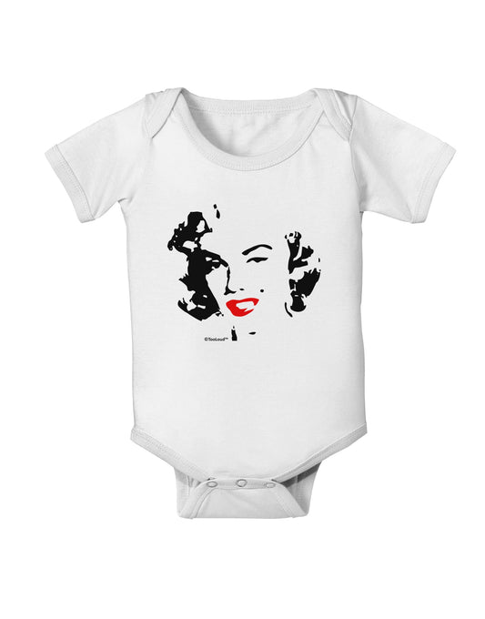 Marilyn Monroe Cutout Design Red Lips Baby Romper Bodysuit by TooLoud-Baby Romper-TooLoud-White-06-Months-Davson Sales