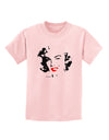 Marilyn Monroe Cutout Design Red Lips Childrens T-Shirt by TooLoud-Childrens T-Shirt-TooLoud-PalePink-X-Small-Davson Sales