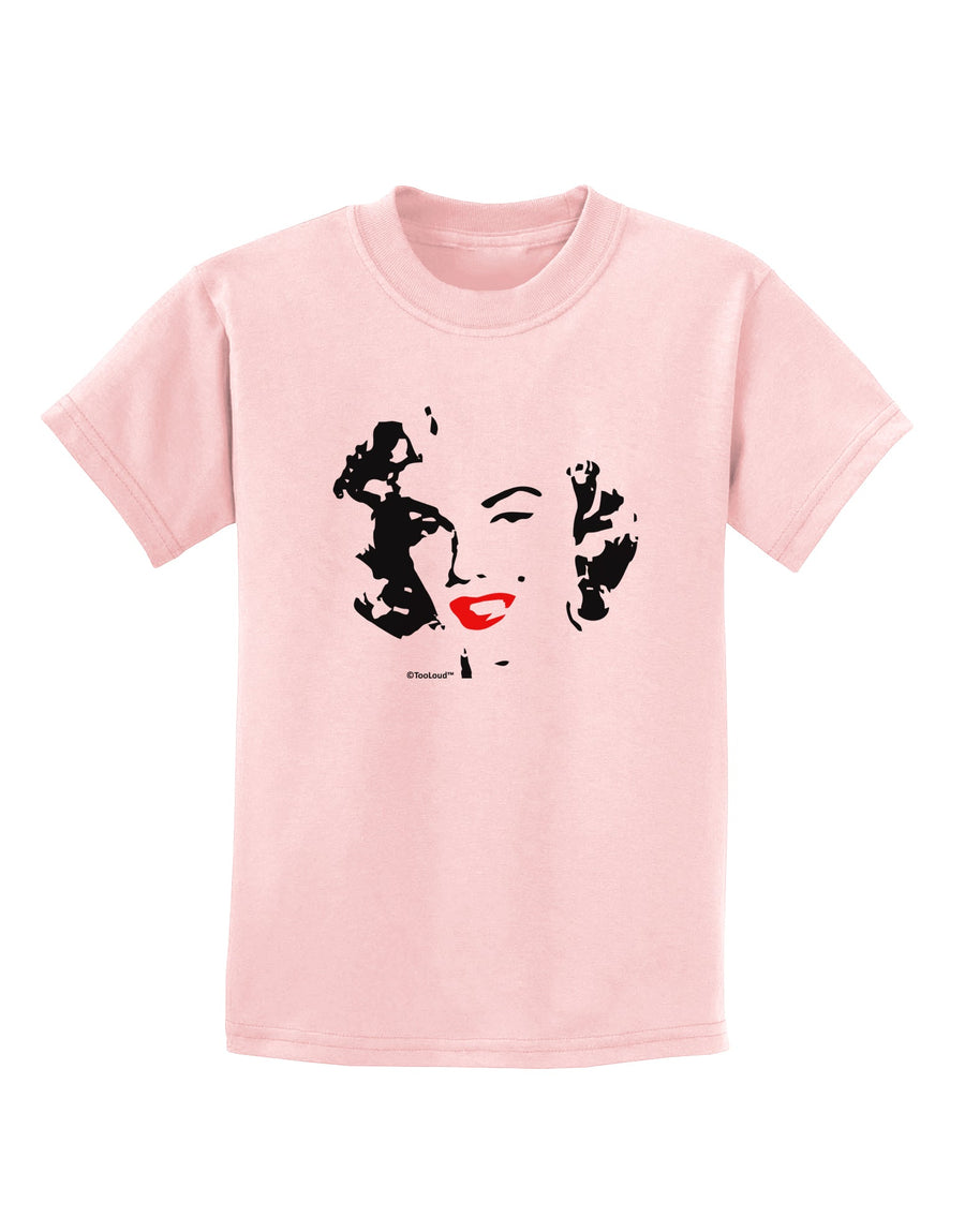 Marilyn Monroe Cutout Design Red Lips Childrens T-Shirt by TooLoud-Childrens T-Shirt-TooLoud-White-X-Small-Davson Sales