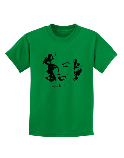 Marilyn Monroe Cutout Design Red Lips Childrens T-Shirt by TooLoud-Childrens T-Shirt-TooLoud-Kelly-Green-X-Small-Davson Sales