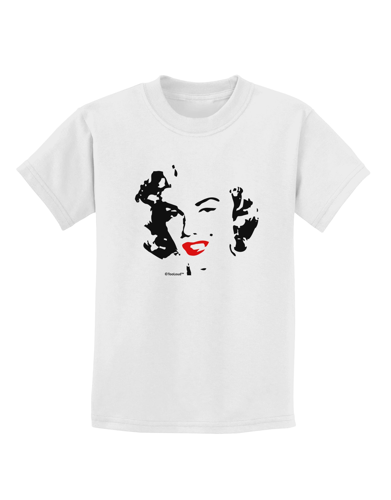 Marilyn Monroe Cutout Design Red Lips Childrens T-Shirt by TooLoud-Childrens T-Shirt-TooLoud-White-X-Small-Davson Sales