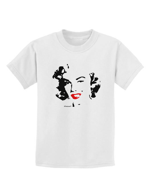 Marilyn Monroe Cutout Design Red Lips Childrens T-Shirt by TooLoud-Childrens T-Shirt-TooLoud-White-X-Small-Davson Sales