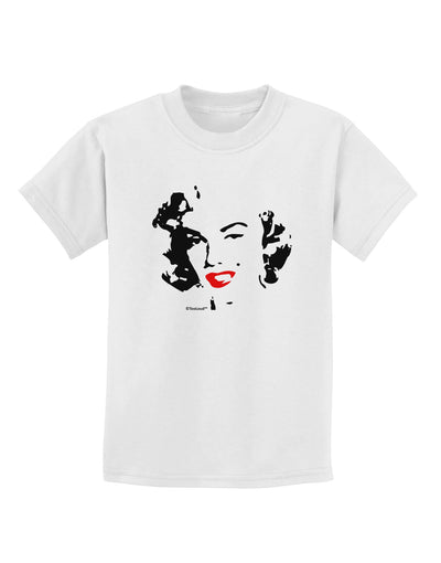 Marilyn Monroe Cutout Design Red Lips Childrens T-Shirt by TooLoud-Childrens T-Shirt-TooLoud-White-X-Small-Davson Sales