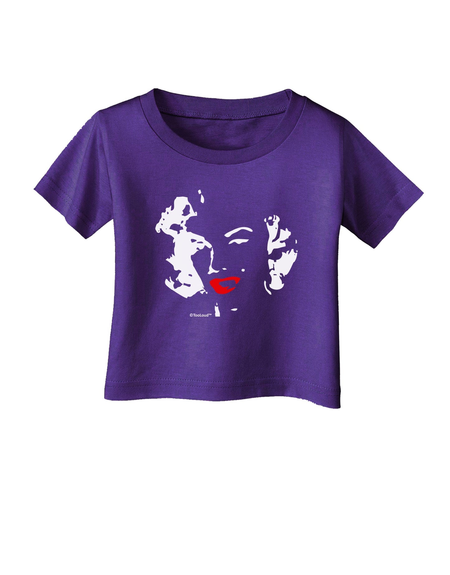 Marilyn Monroe Cutout Design Red Lips Infant T-Shirt Dark by TooLoud-Infant T-Shirt-TooLoud-Purple-06-Months-Davson Sales