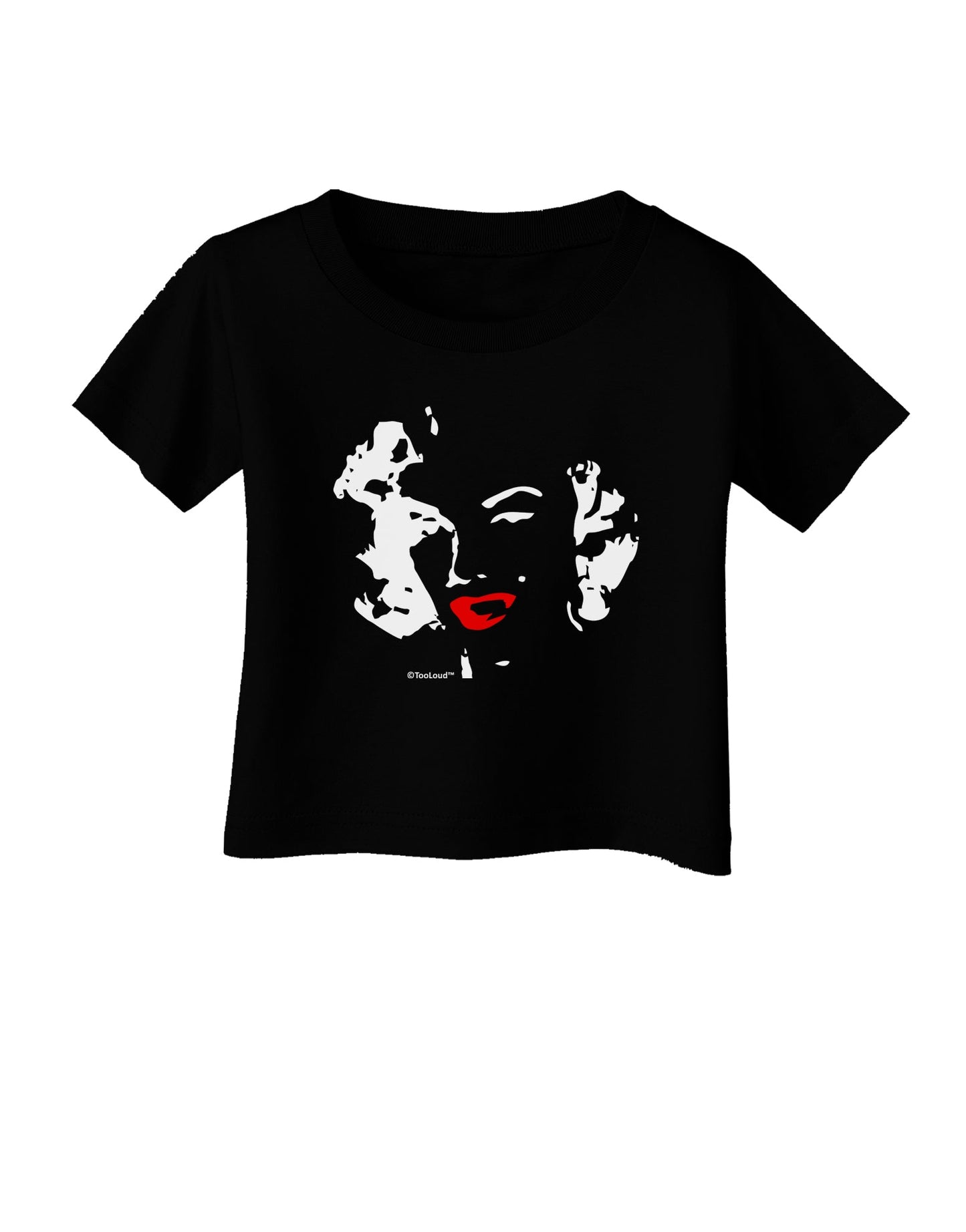Marilyn Monroe Cutout Design Red Lips Infant T-Shirt Dark by TooLoud-Infant T-Shirt-TooLoud-Black-06-Months-Davson Sales