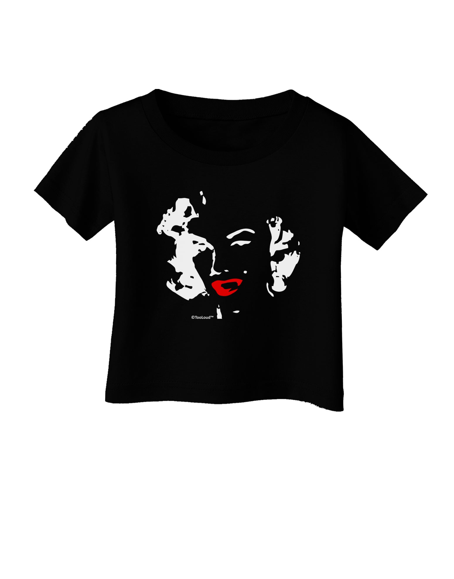 Marilyn Monroe Cutout Design Red Lips Infant T-Shirt Dark by TooLoud-Infant T-Shirt-TooLoud-Black-06-Months-Davson Sales