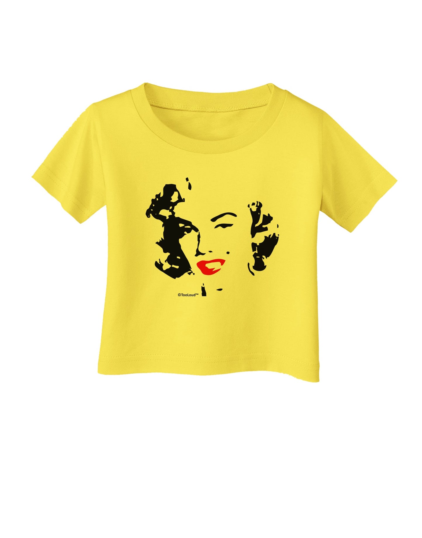 Marilyn Monroe Cutout Design Red Lips Infant T-Shirt by TooLoud-Infant T-Shirt-TooLoud-Yellow-06-Months-Davson Sales