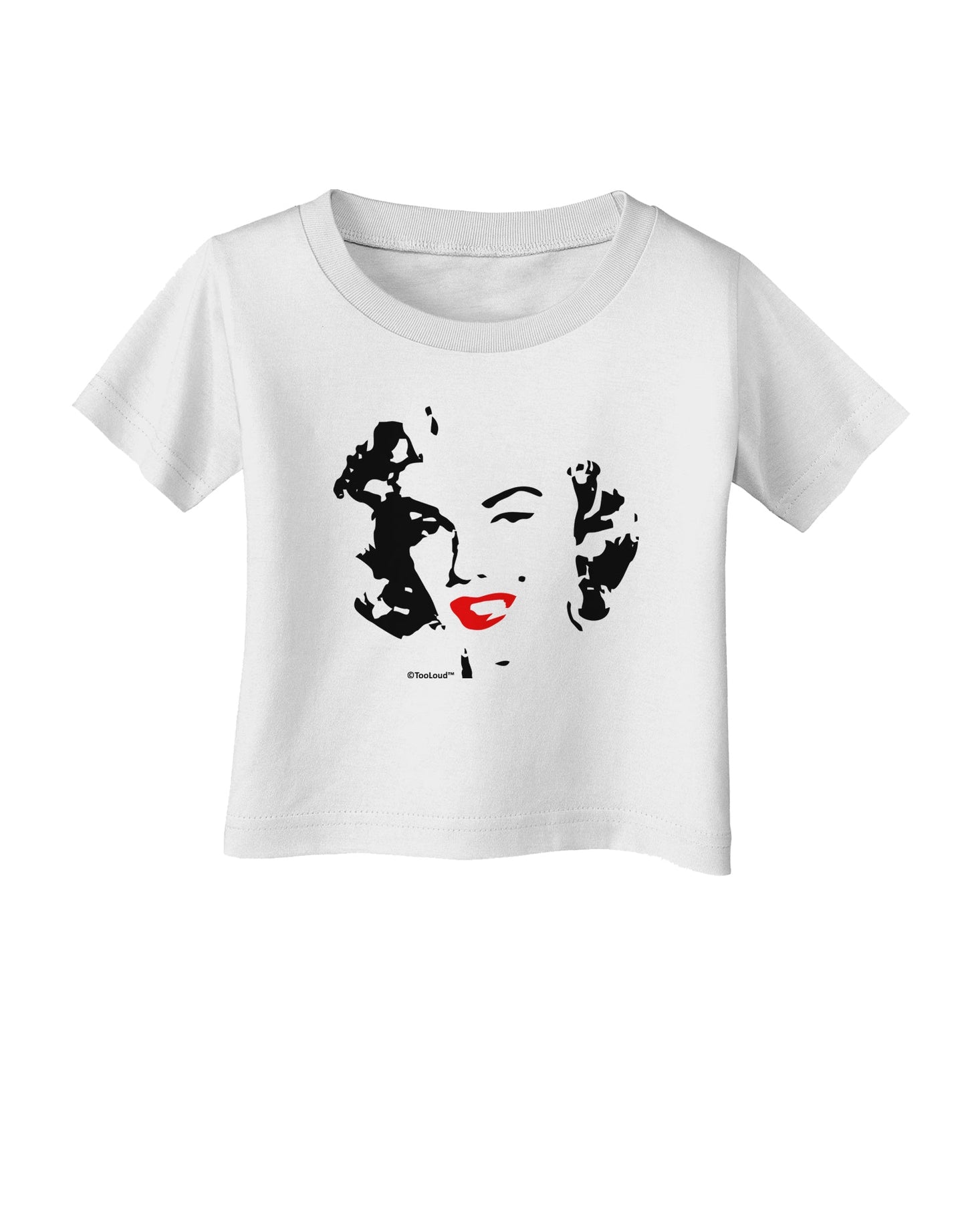 Marilyn Monroe Cutout Design Red Lips Infant T-Shirt by TooLoud-Infant T-Shirt-TooLoud-White-06-Months-Davson Sales