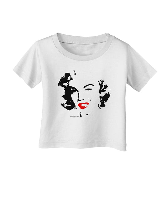 Marilyn Monroe Cutout Design Red Lips Infant T-Shirt by TooLoud-Infant T-Shirt-TooLoud-White-06-Months-Davson Sales