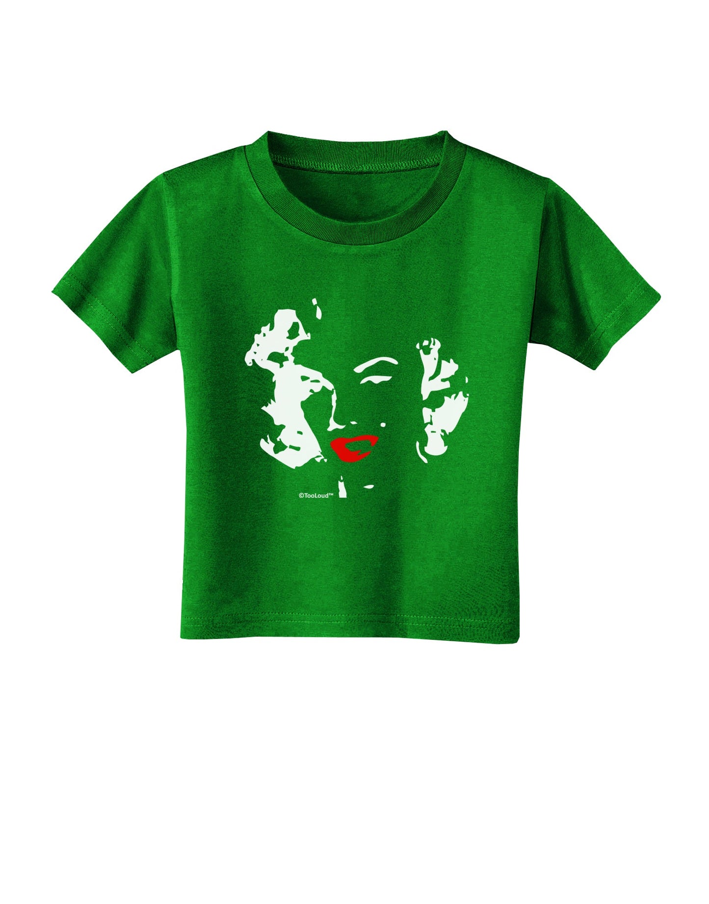 Marilyn Monroe Cutout Design Red Lips Toddler T-Shirt Dark by TooLoud-Toddler T-Shirt-TooLoud-Clover-Green-2T-Davson Sales