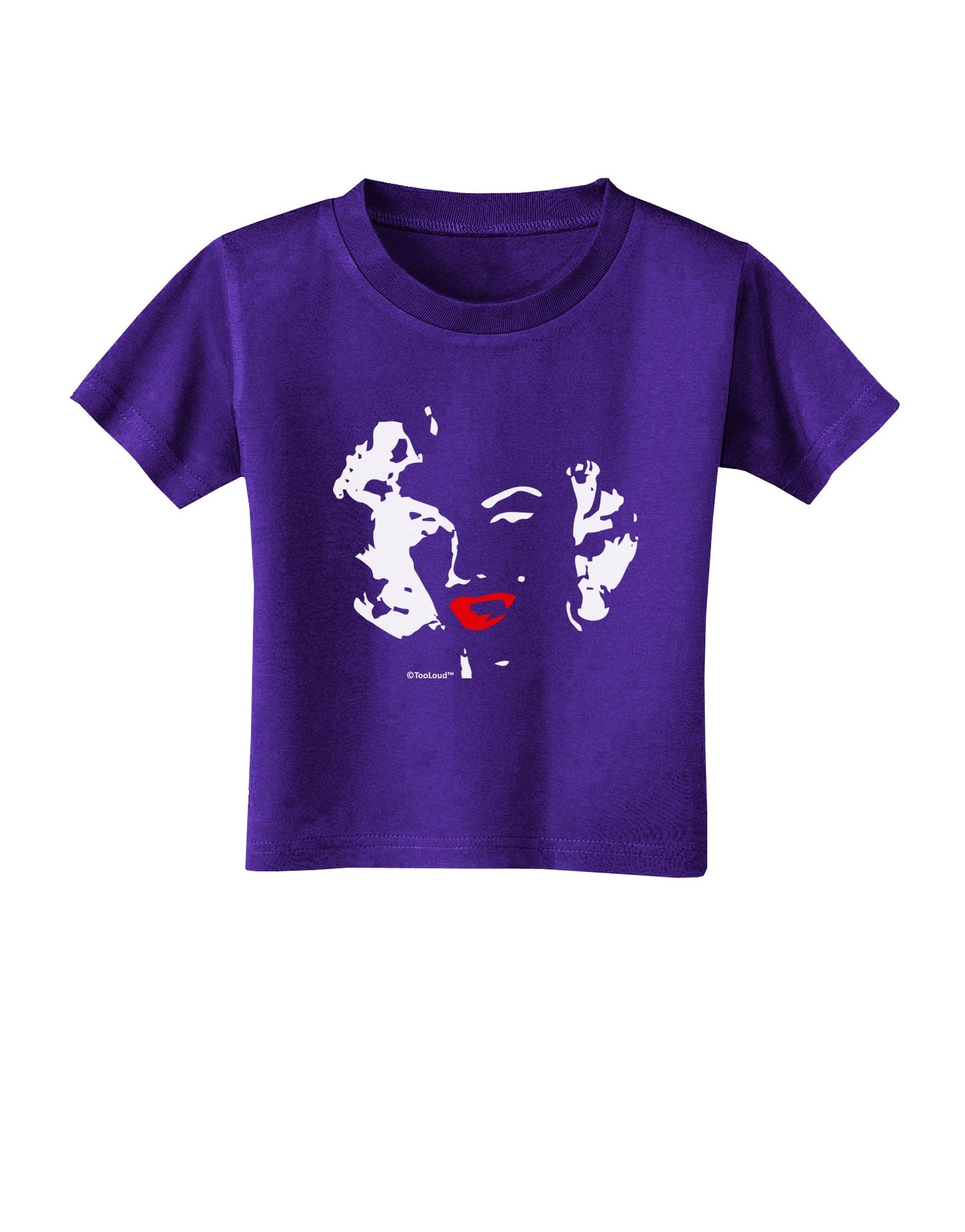 Marilyn Monroe Cutout Design Red Lips Toddler T-Shirt Dark by TooLoud-Toddler T-Shirt-TooLoud-Purple-2T-Davson Sales