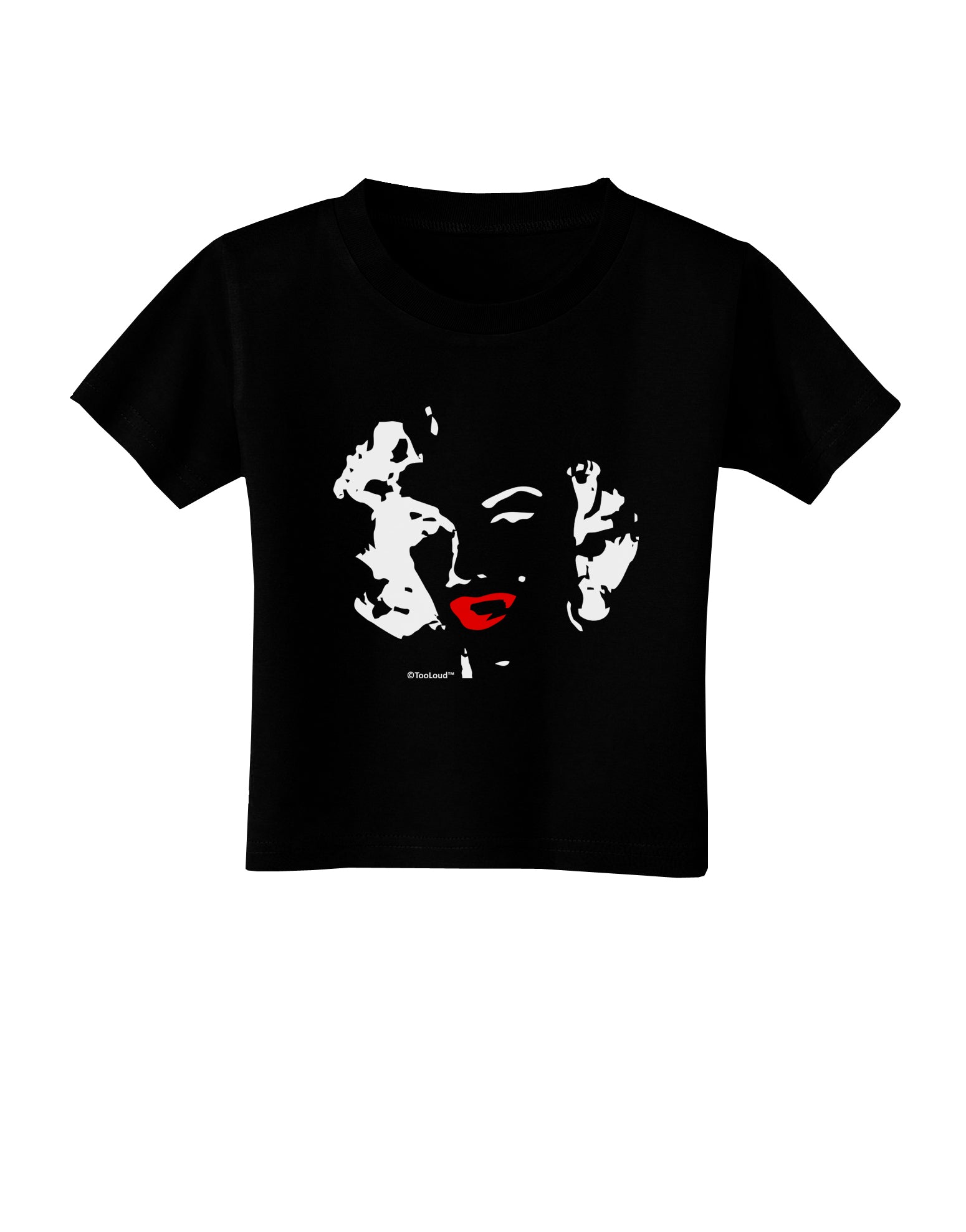 Marilyn Monroe Cutout Design Red Lips Toddler T-Shirt Dark by TooLoud-Toddler T-Shirt-TooLoud-Black-2T-Davson Sales