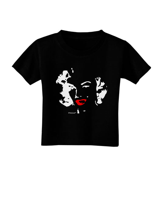 Marilyn Monroe Cutout Design Red Lips Toddler T-Shirt Dark by TooLoud-Toddler T-Shirt-TooLoud-Black-2T-Davson Sales